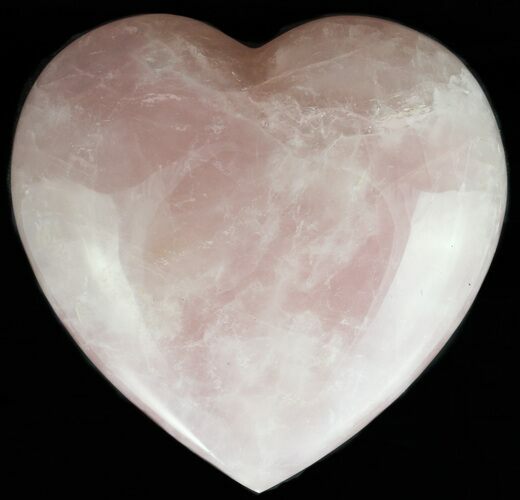 Polished Rose Quartz Heart - Madagascar #56981